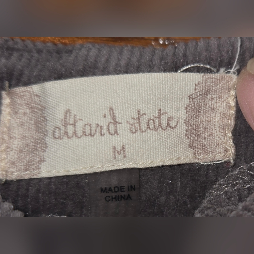 Altar'd State Asymmetrical Mini Wrap Skirt Gray Button Down Zippered Bac… - Picture 2 of 4